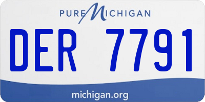 MI license plate DER7791