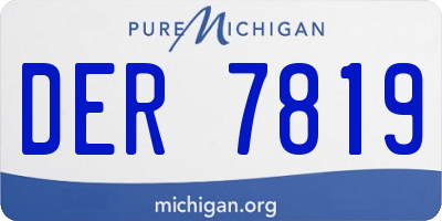 MI license plate DER7819