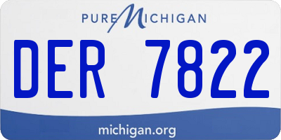 MI license plate DER7822