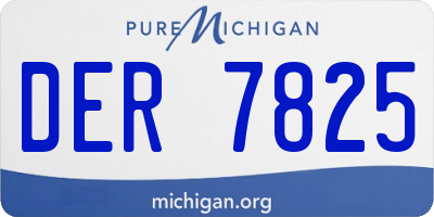MI license plate DER7825
