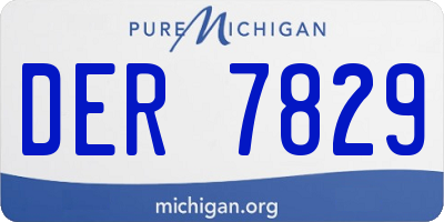 MI license plate DER7829