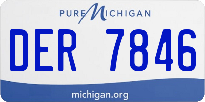 MI license plate DER7846