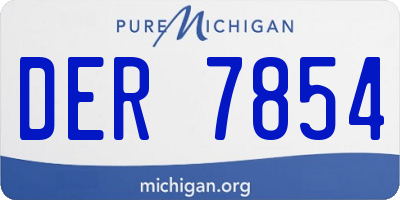 MI license plate DER7854