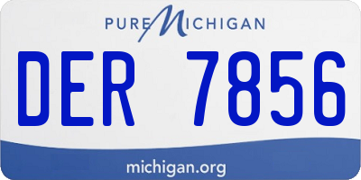 MI license plate DER7856