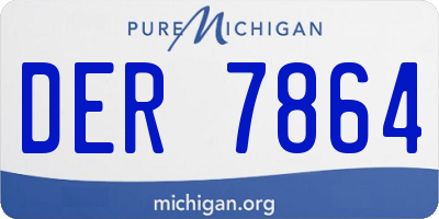 MI license plate DER7864
