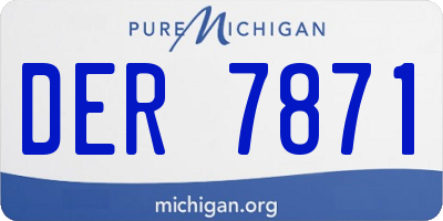 MI license plate DER7871