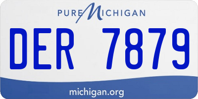 MI license plate DER7879