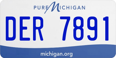 MI license plate DER7891