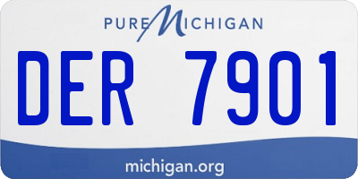 MI license plate DER7901