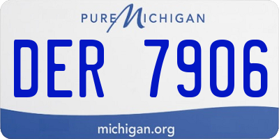 MI license plate DER7906