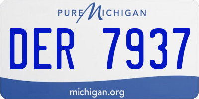 MI license plate DER7937