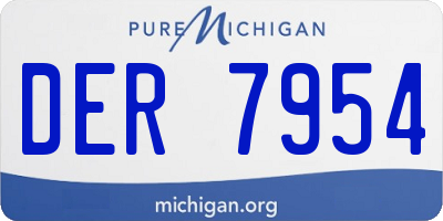 MI license plate DER7954