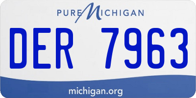 MI license plate DER7963