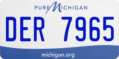 MI license plate DER7965