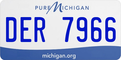 MI license plate DER7966
