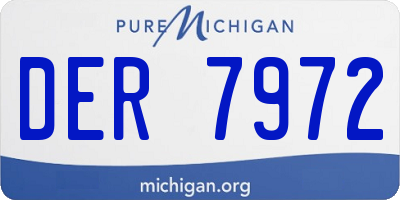 MI license plate DER7972