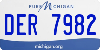 MI license plate DER7982