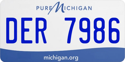 MI license plate DER7986