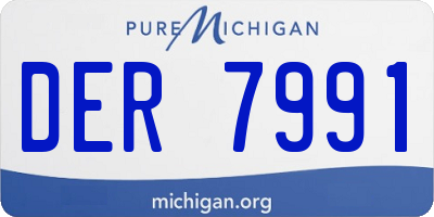 MI license plate DER7991