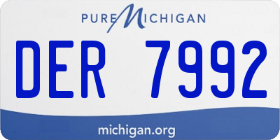 MI license plate DER7992