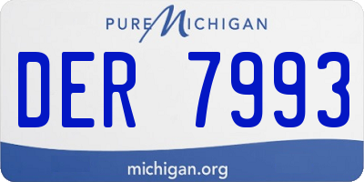 MI license plate DER7993