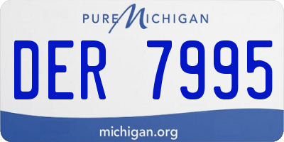 MI license plate DER7995