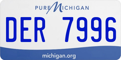 MI license plate DER7996