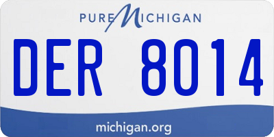 MI license plate DER8014