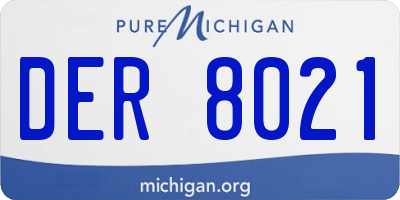 MI license plate DER8021