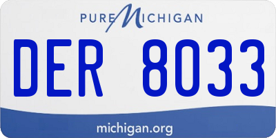 MI license plate DER8033