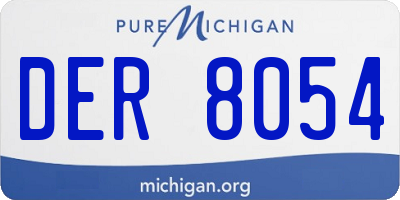 MI license plate DER8054