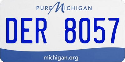 MI license plate DER8057