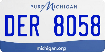 MI license plate DER8058