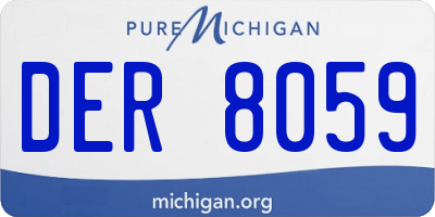 MI license plate DER8059