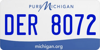 MI license plate DER8072