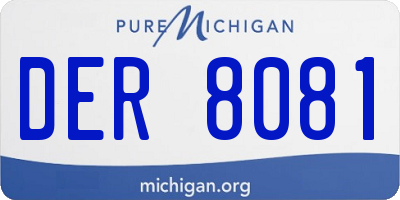MI license plate DER8081