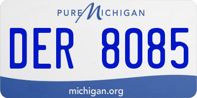 MI license plate DER8085