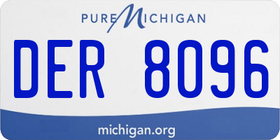 MI license plate DER8096