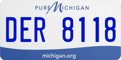 MI license plate DER8118