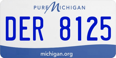 MI license plate DER8125
