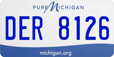 MI license plate DER8126