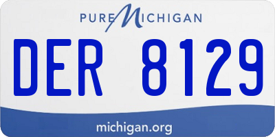 MI license plate DER8129