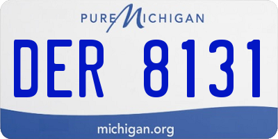 MI license plate DER8131