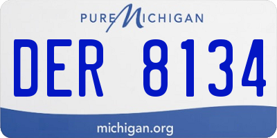 MI license plate DER8134