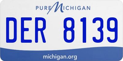 MI license plate DER8139