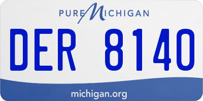 MI license plate DER8140