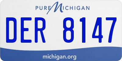 MI license plate DER8147