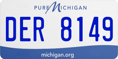 MI license plate DER8149