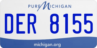 MI license plate DER8155