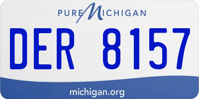 MI license plate DER8157